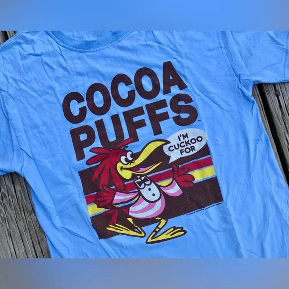 Men Women M I’m Cuckoo For Cocoa Puffs Bird Front Graphic Tee Tshirt Top Cereal - Picture 3 of 6